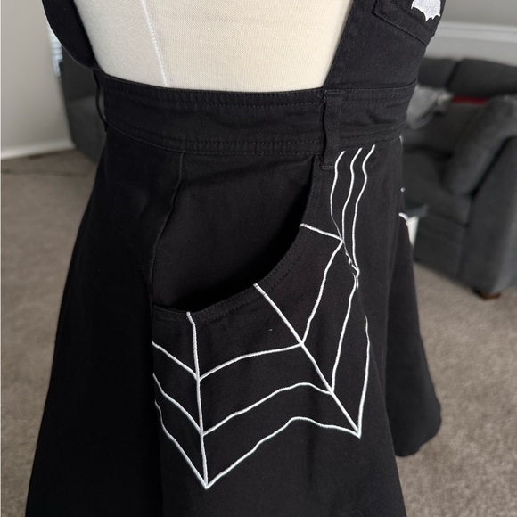 Hell Bunny Black Dress with White Embroidery - Picture 3 of 9